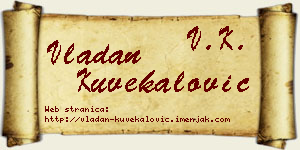 Vladan Kuvekalović vizit kartica